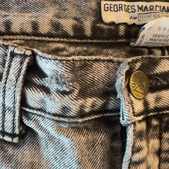 Georges Marciano for Guess? Women’s Vintage 90s Black Acid Wash Jeans Size 34 - Picture 10 of 11